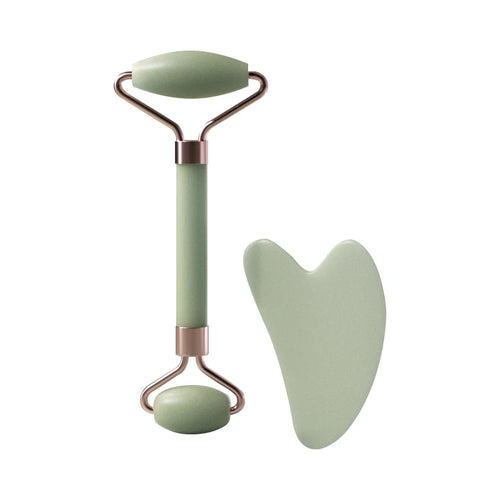 Skinqel JadeFlow — Jade Roller &amp; Gua Sha Set